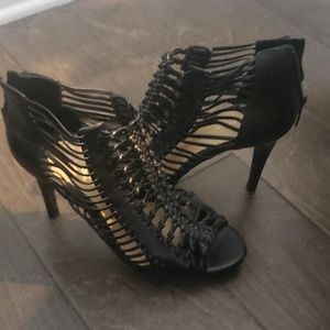 Gianni Bini Black Strappy Heels